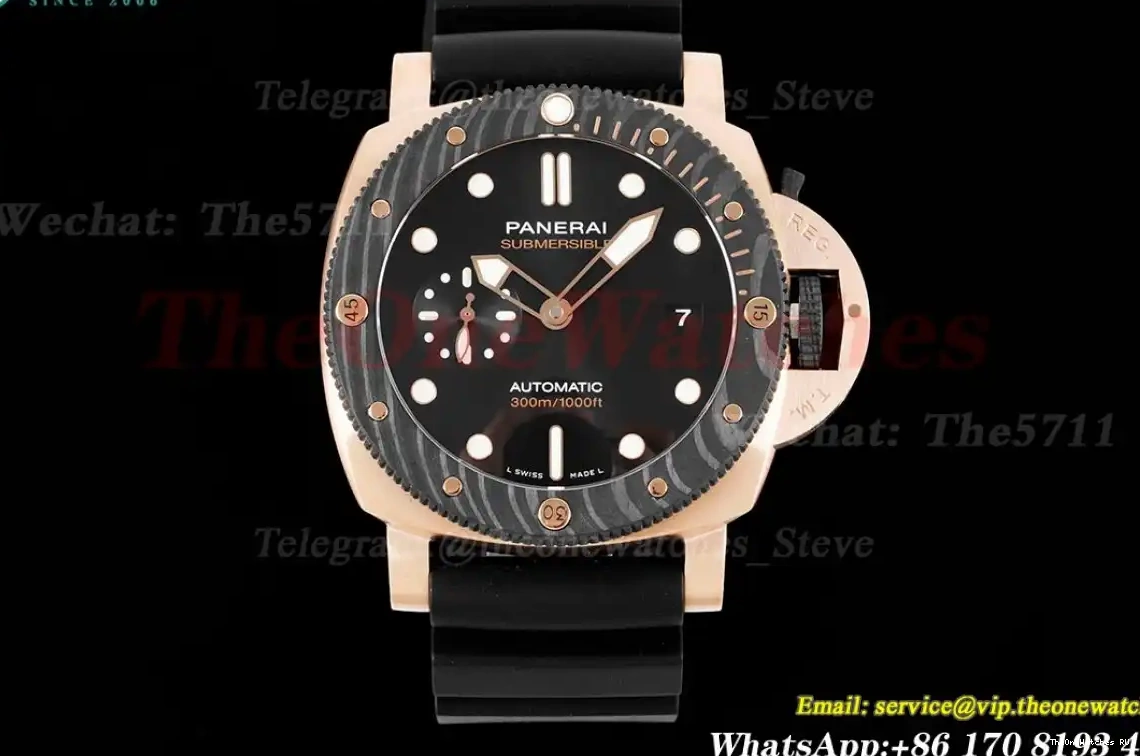 PAM1070 44mm Dial Submersible RG Black RU P900 VSF 0527